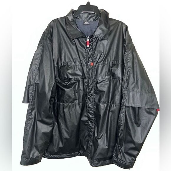 Vintage Jordan Jumpman Windbreaker Jacket Men's XL Black Full Zip Jacket Vented - Picture 1 of 5